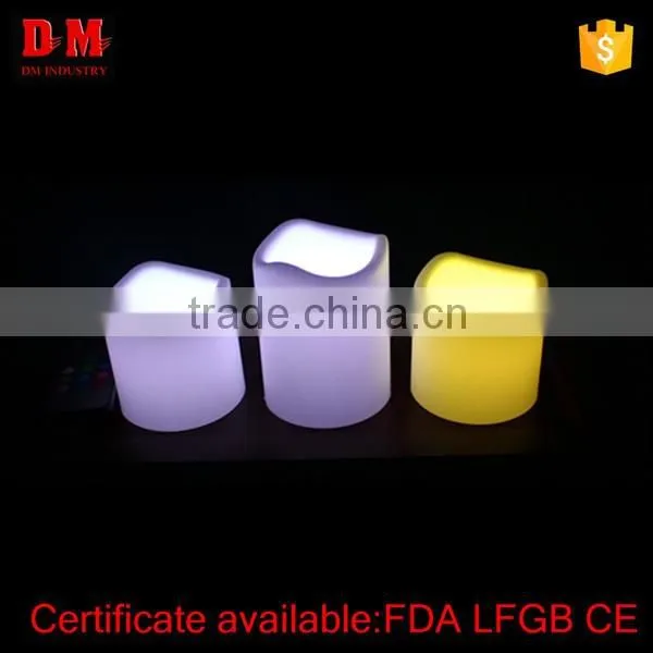 flameless pillar 3PC LED candles with remote control