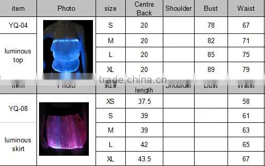2016 new products luminous strapless top and mini skirts sets