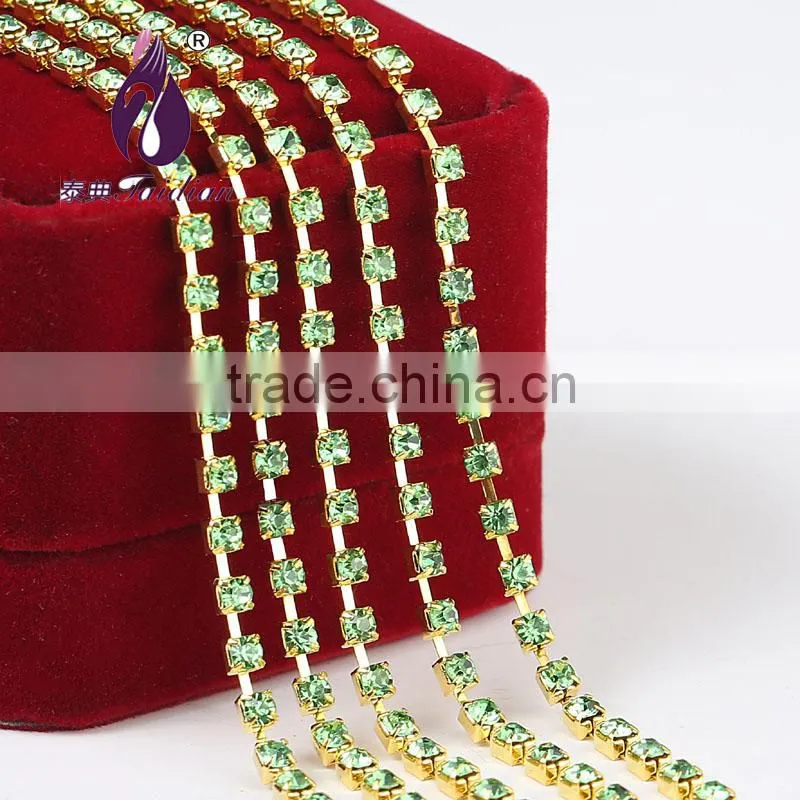 ss24 Single row Silver Rhinestone cup chain for Garment Bags Shoes Wallet Etc