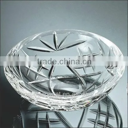 Hot selling crystal glass fruit bowls arc clear glass salad bowls