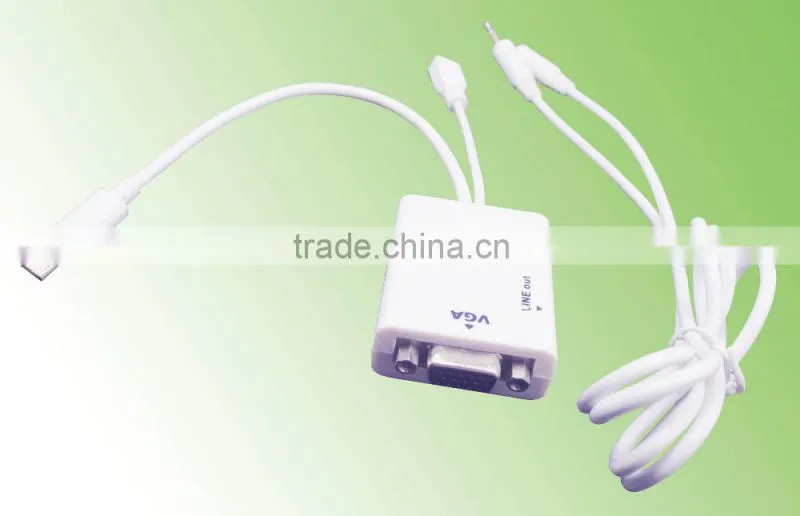 Micro USB 11pin MHL adaptador VGA + audio for smart phone