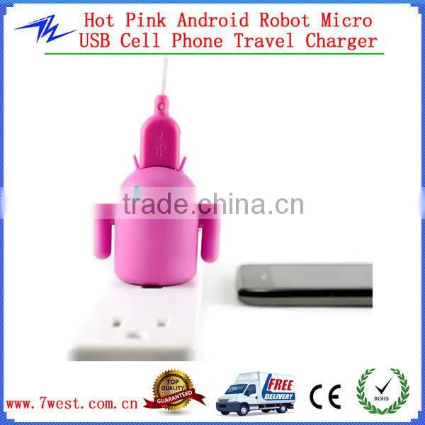For iphone 5 Android Robot Mobile Phone Travel Charger USB Wall Charger