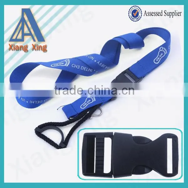 2015 Free sample one color / two colors zipper lanyard for phone holder