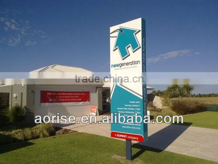outdoor advertising aluminum led pylon sign