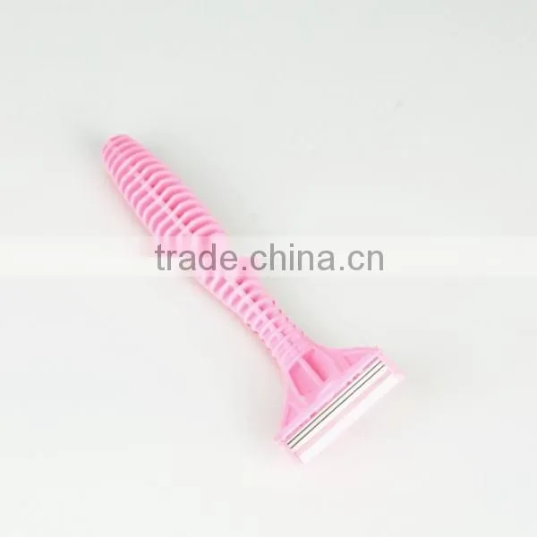 with lubricating strip changeable 3 blade shaving razor