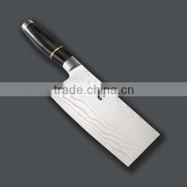 FDA/FLGB/SGS certificated food grade wood handle damascus cutting knife