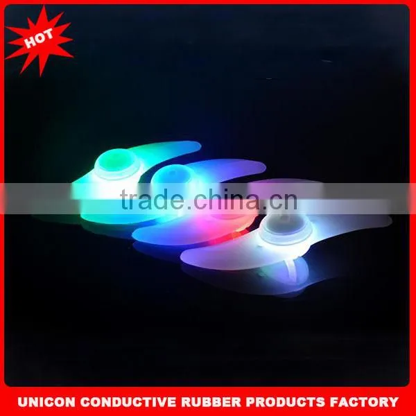 Newly fashion and alarm for safe silicone glowing wheel lights