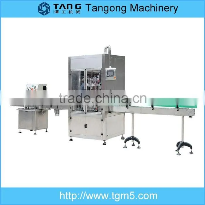 food sauce in jar bottle filler and capper