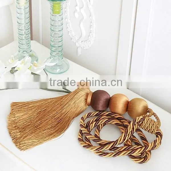 china supplier curtain tassel fringe polyester tassel