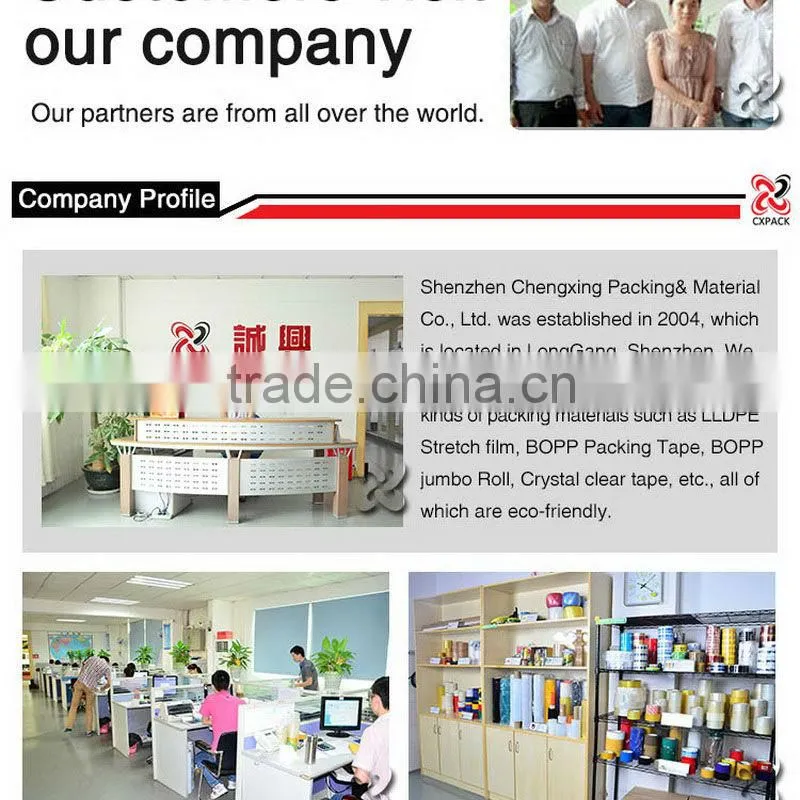 Strong adhesive custom logo printed opp packing tape stationery tape