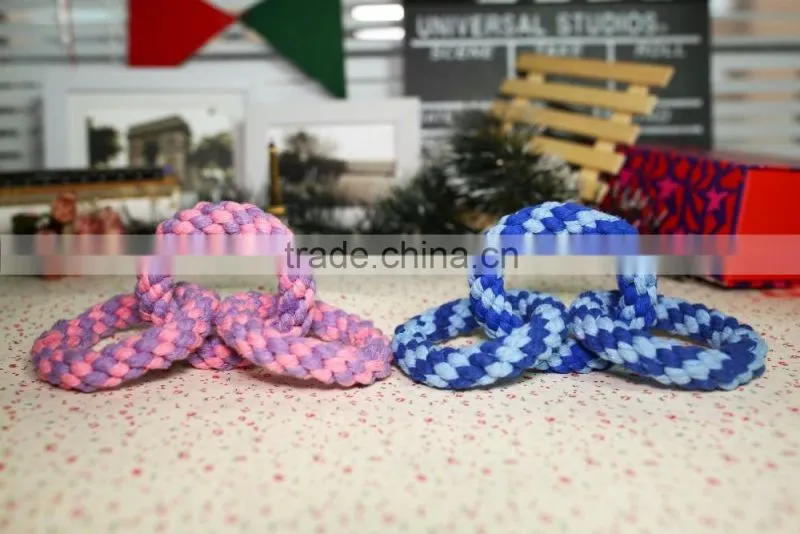 Three rings dog rope toy
