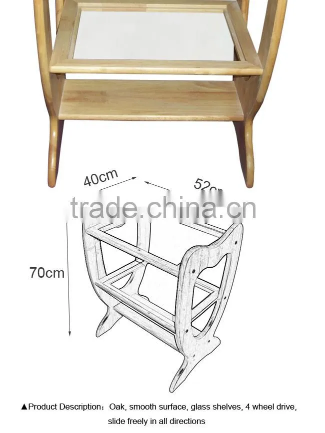 2016 Hot Sales Spa Centre Solid Wood Massage trolley