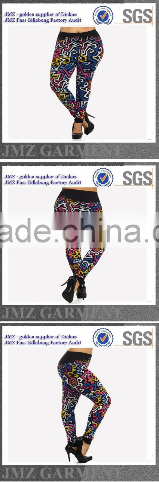 stretch women colourful print capris/khakis and co women capris