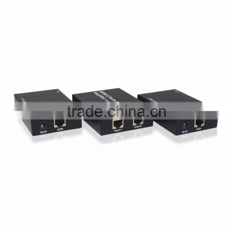 high speed hdmi splitter 1x2 home theater sound system 1 in 2 out hdmi spliter by cat5e/6 cable UTP support 3D