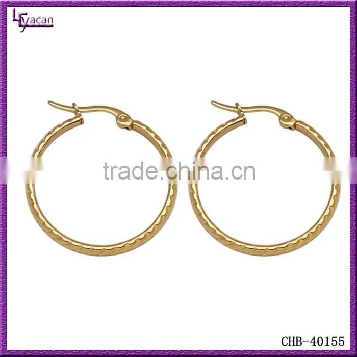 Gold Plated Surgical Steel Body Jewerly Piercing Hoop Earrings
