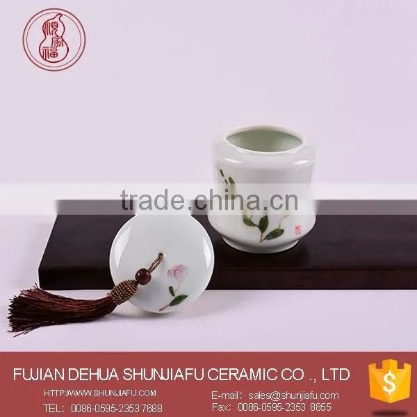 Wholsale Ceramic Tea Caddy Canister Sealed Cans Handmade Tank