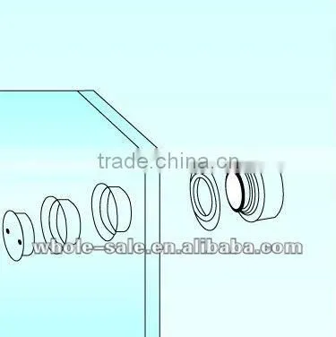 high quality stainles steel glass door fitting HS07SF14
