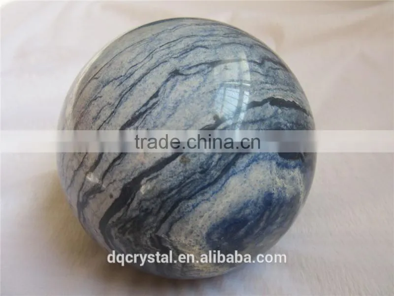 2015 new arrival factory direct rough blue aventurine stone ball for Healing