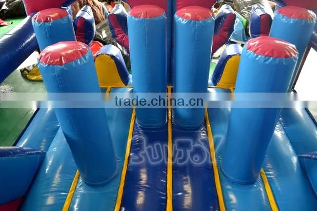 Crazy Inflatable Obstacle Game !15OZ PVC Tarpaulin Outdoor Inflatable Obstacle Course