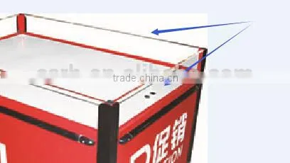 RH-PT042 height 850mm 12mm thickness acrylic fencing covers supermarket promotional table
