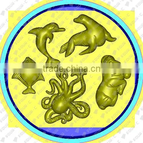 Sea Creatures silicone moulds for sugar art,mold decorating,craft mould