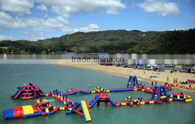 0.9mm PVC adult Amazing Inflatable Water Park Equipment For Sea