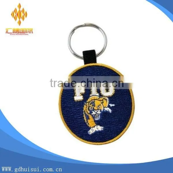 Embroidery customized lock key shaped key chains without MOQ