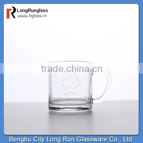 LongRun bengbu top rated barware star embossed liquor glasses made in china
