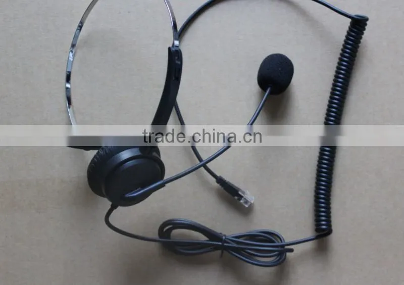 Monaural type call center headset with rj11 for call center with QD optional (OEM/ODM)