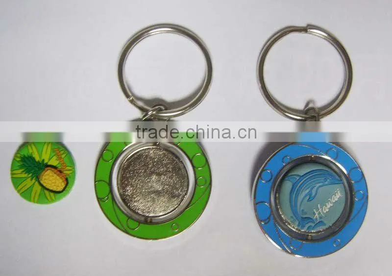 Coins Metal key chain with hard magentic