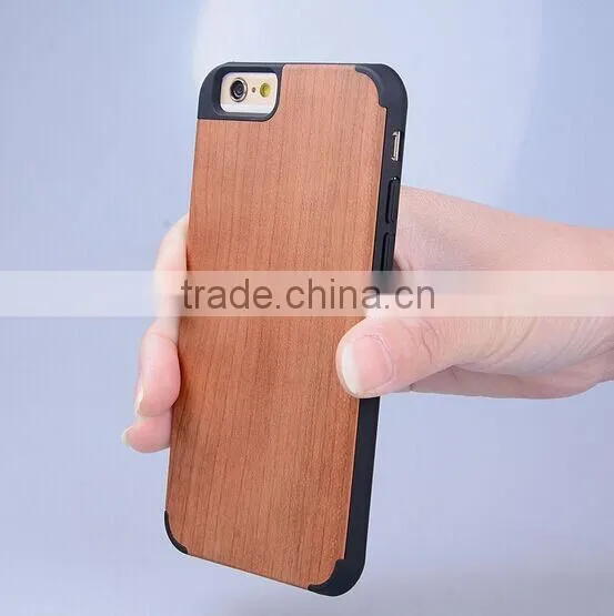 Hot sale PC Wood Phone Case two in one for Iphone 6/6 plus