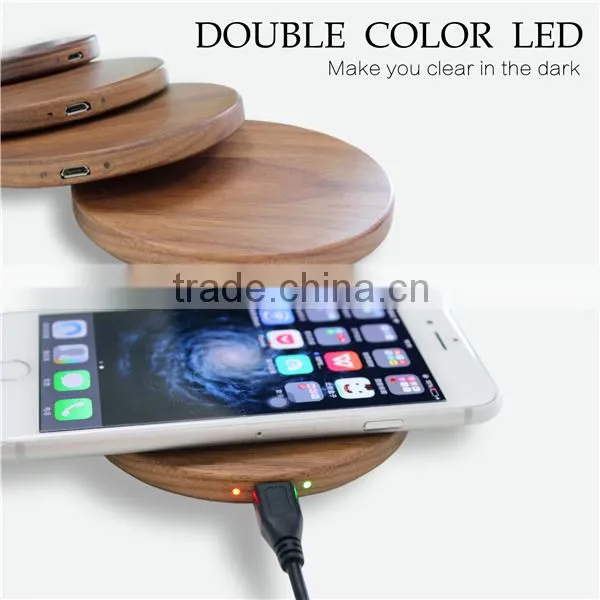 Eco-friendly Style Wood Bamboo QI Universal For Iphone Wireless Charger.