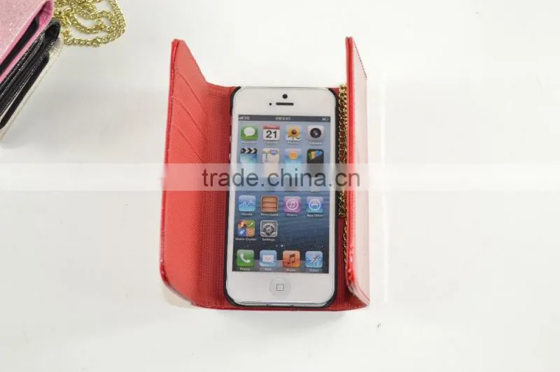 2016 Hot Sale PU Leather Case for iphone6 with triple-folded three times as fashion bag