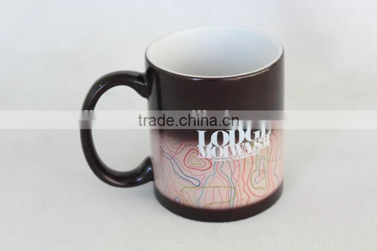 11oz ceramic advertising magic mug hot water color changing mug