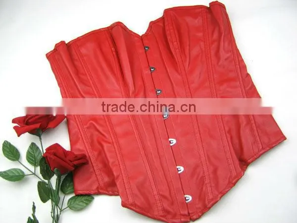 Wholesale adult sexy leather corset bustier