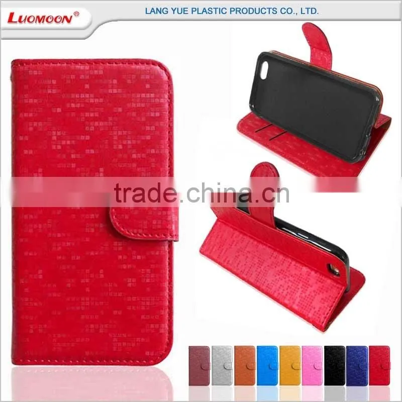 wallet style diamond pattern flip leather mobile case cover for oppo r2001 neo 7 f1