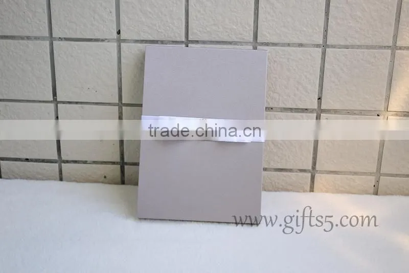 Luxury wedding invitation boxes with pearl ribbon