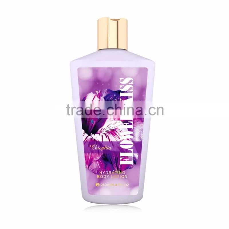 Chicphia 250ml/8.4 fl.oz OEM body lotion bottle flower kiss