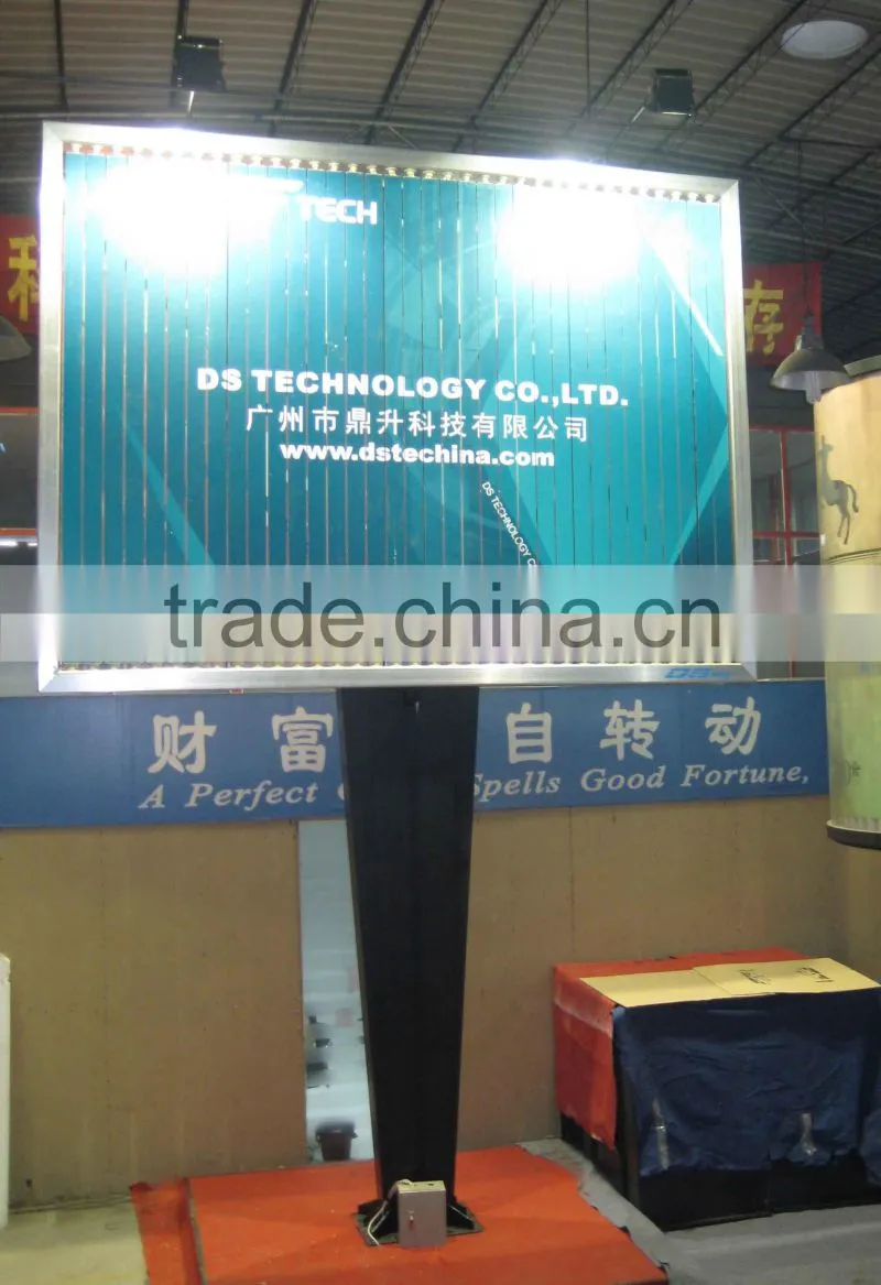large advertising trivision with pillar