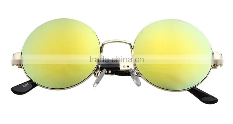 YWGX FDA CE UV400 Certification Restoring Ancient Ways round frame and lens sunglasses