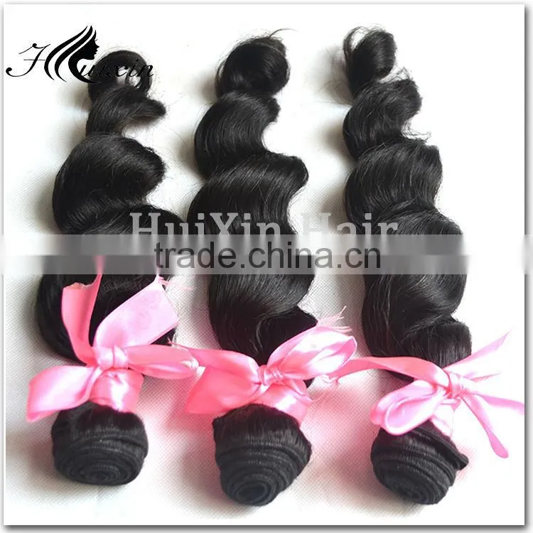 Machine weft full cuticle cambodian hair weave bundles