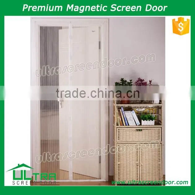 magnetic magic screen door mesh white