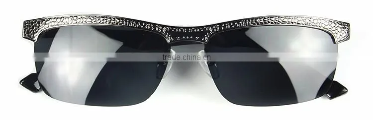 new style alloy polarized sunglasses man custom logo by laser