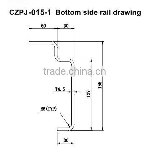 CZPJ-015 Container fittings container bottom side rail