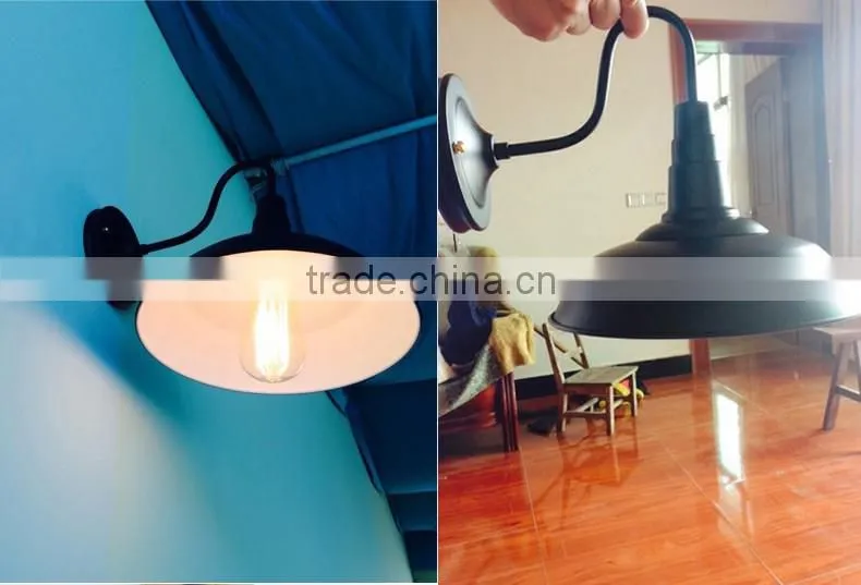 Hotel indoor living room or bedroom vintage industrial wall lamp
