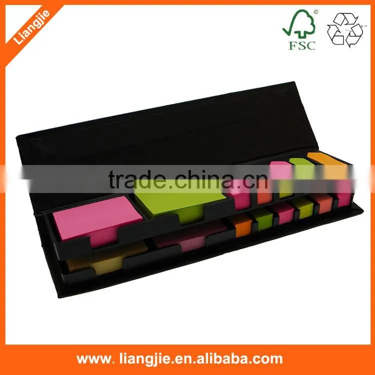 Zigzag sticky notepads custom logo printed in advertised paper case/box