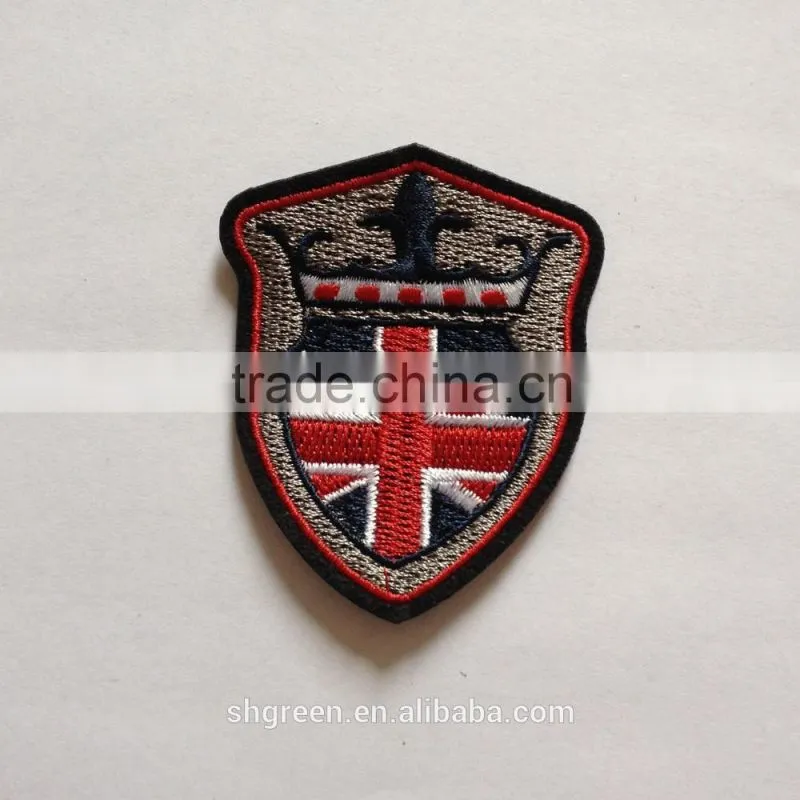 Lady garment velvet embroidery logo patch