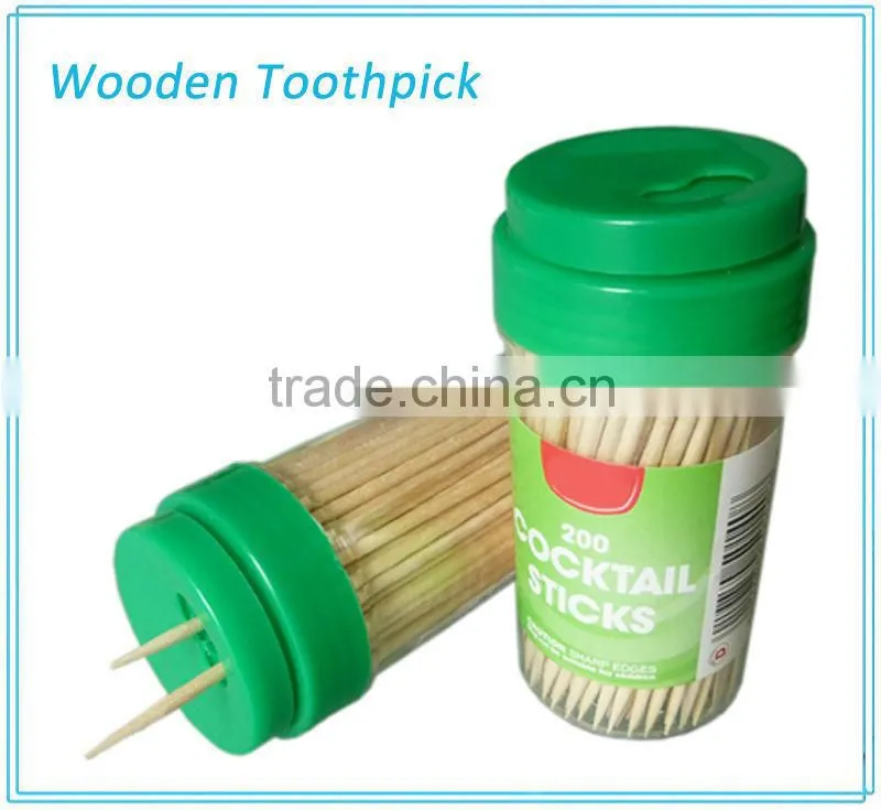250 piece plastic bottle wooden toothpick
