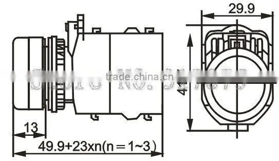 flat momentary push button reset switch ,KD38C-11 ,NO+NC