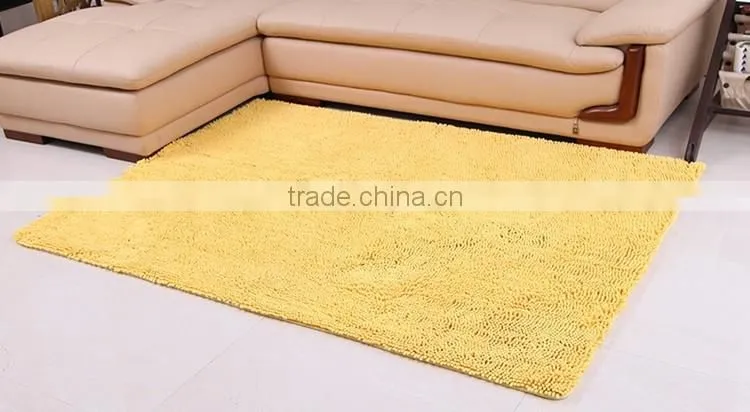non skid chenille yarn microfiber carpet
